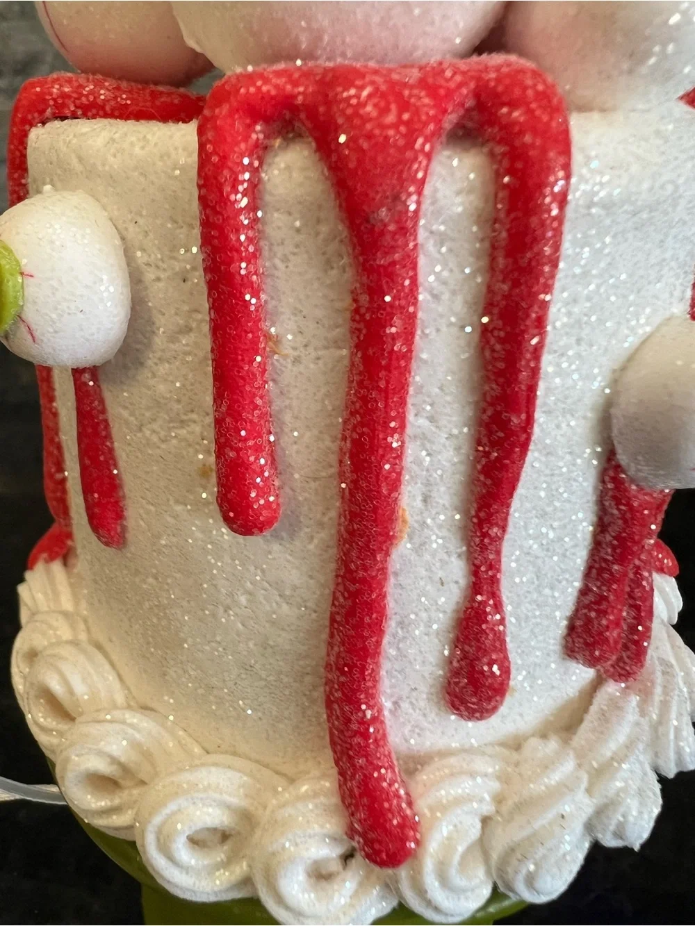 Halloween EYEBALL/BLOOD DRIP Faux Cake Decor, Very Realistic, 7 1/2 In, CUTE!!
